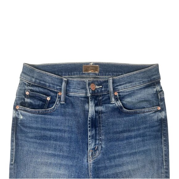Mother The Insider Crop Stew Chew Jeans Size 26 In Dancing on Coals Distressed - Picture 11 of 16